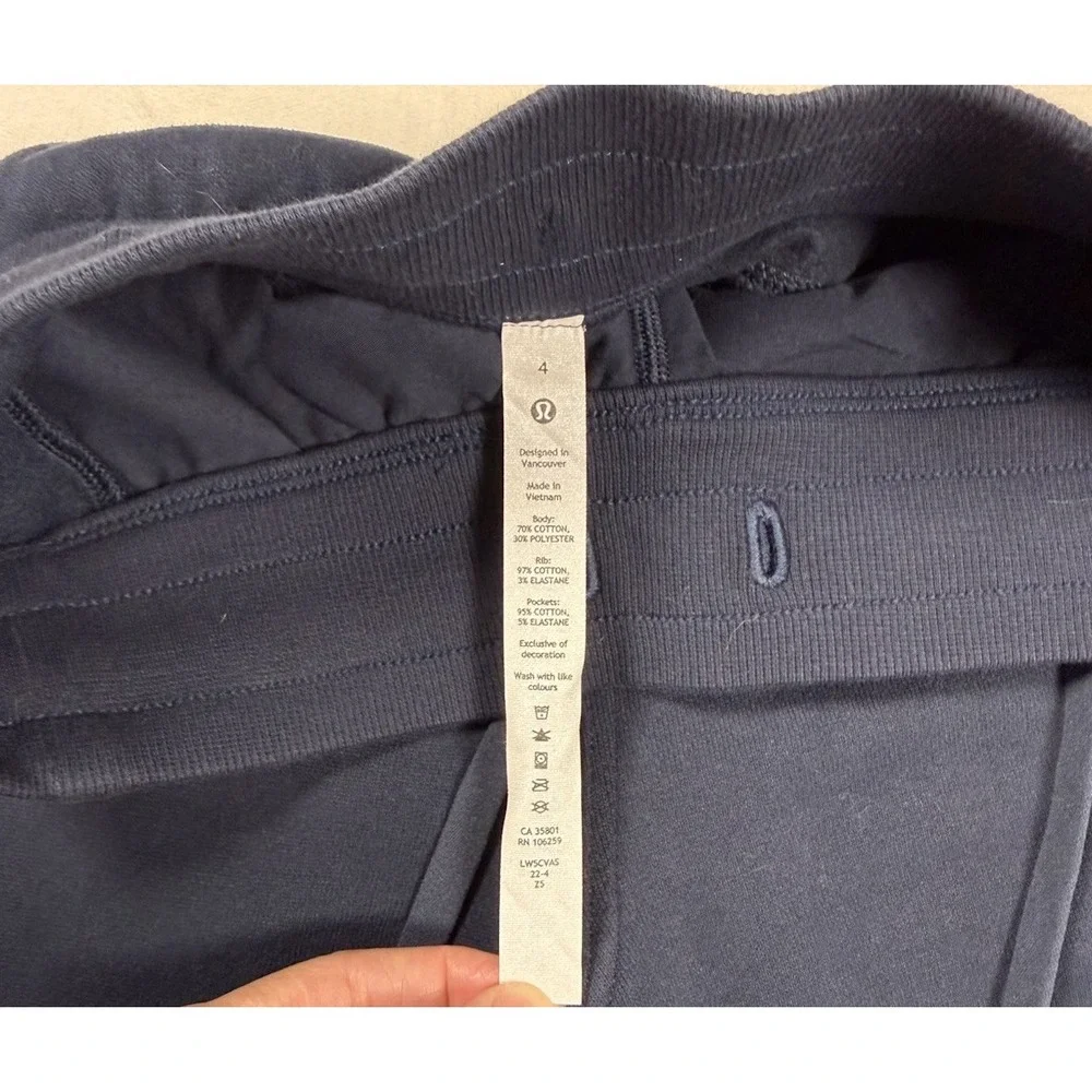 Lululemon Scuba High Rise Jogger Navy Blue Size 4 Drawstring Sweatpants - Picture 4 of 9